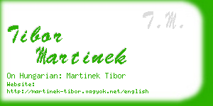 tibor martinek business card